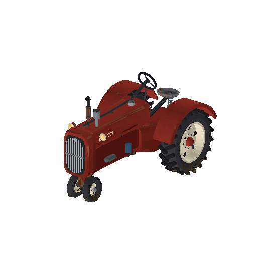 Low-poly Vehicles 3D model: Farm Tractor