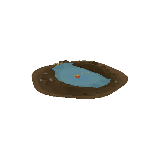 Low-poly Water 3D model: Farmyard Puddle