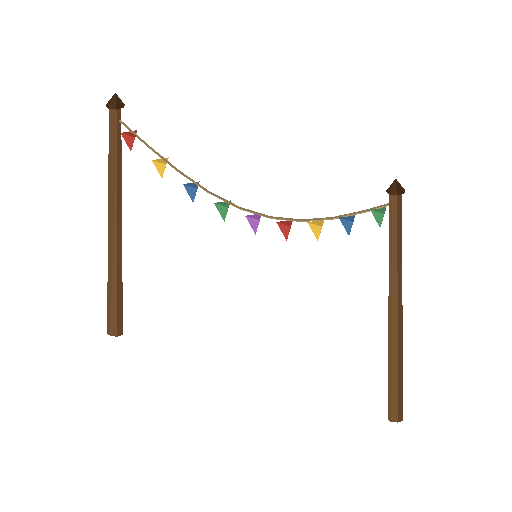 Low-poly Cozy Signature 3D model: Festival Bunting 01