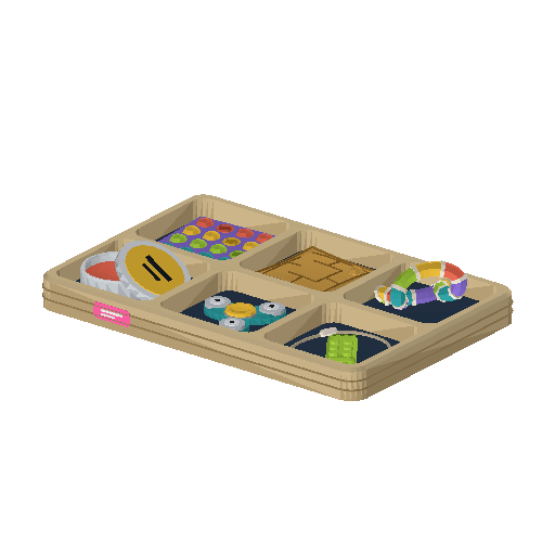 Low-poly Assistive Devices 3D model: Fidget Tool Tray