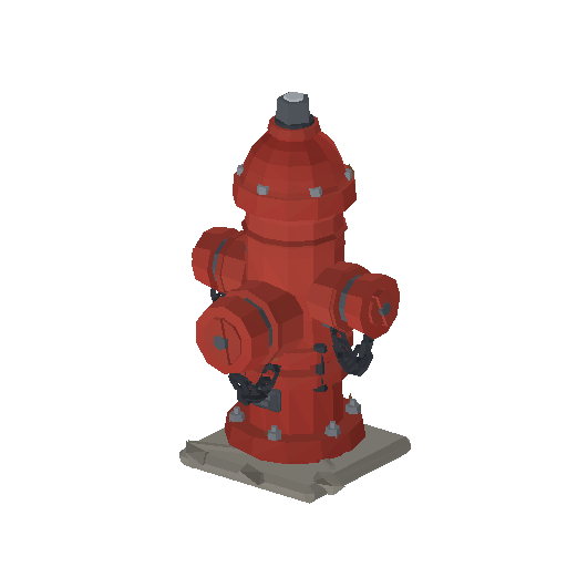 Low-poly Street Furniture 3D model: Fire Hydrant 01