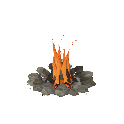 Low-poly Theme-Special 3D model: Fire Pit