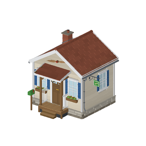 Low-poly Towers & Civic 3D model: Flight Club Office
