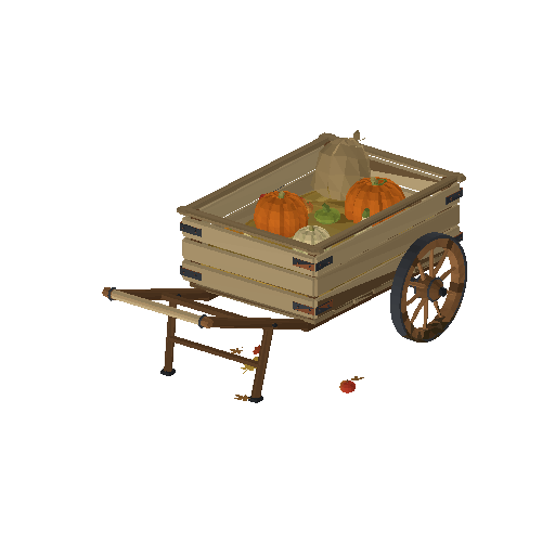 Low-poly Vehicles 3D model: Garden Cart