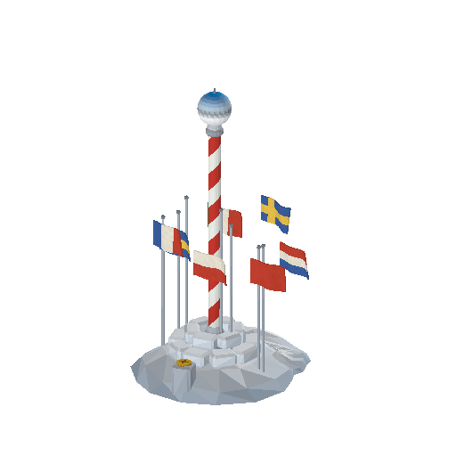 Low-poly Signage 3D model: Geo Marker Post