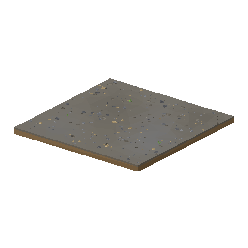 Low-poly Terrain 3D model: Gravel Overrun Tile