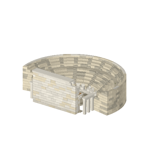 Low-poly Lot Structures 3D model: Greek Theatre