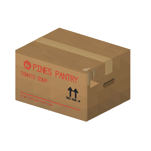 Low-poly Interiors 3D model: Cardboard Case