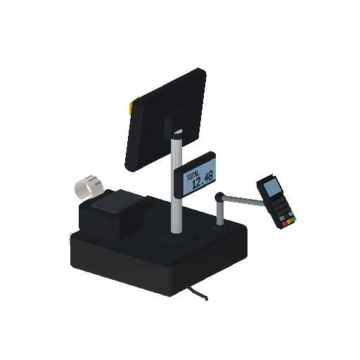 Low-poly Interiors 3D model: Checkout Register