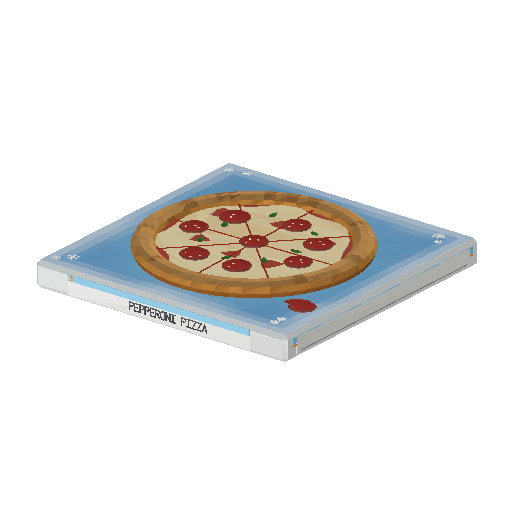 Low-poly Interiors 3D model: Frozen Pizza