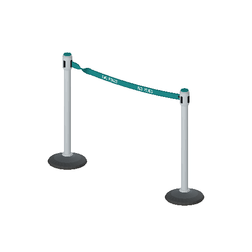 Low-poly Interiors 3D model: Queue Stanchion Pair