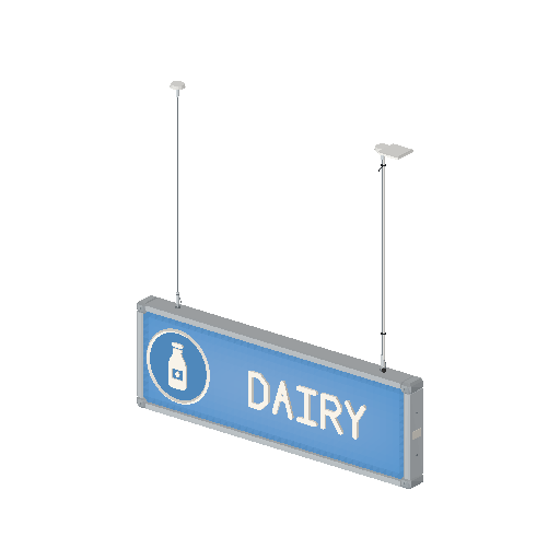 Low-poly Interiors 3D model: Sign Dept Dairy