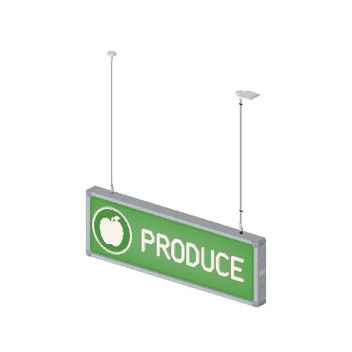 Low-poly Interiors 3D model: Sign Dept Produce