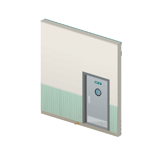 Low-poly Interiors 3D model: Wall Service Door