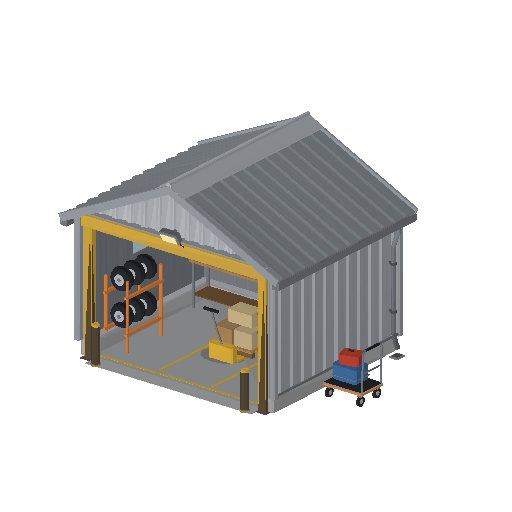 Low-poly Lot Structures 3D model: Gse Shed