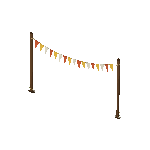 Low-poly Signage 3D model: Harvest Bunting