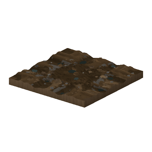 Low-poly Roads 3D model: Haul Road 4way Tile