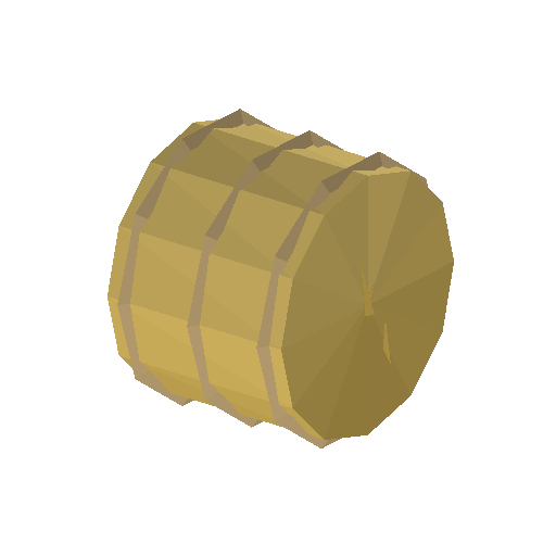 Low-poly Nature 3D model: Hay Bale 01