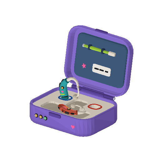 Low-poly Assistive Devices 3D model: Behind-the-Ear Hearing Aid