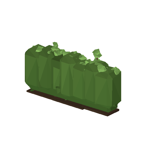 Low-poly Nature 3D model: Hedge Row 01