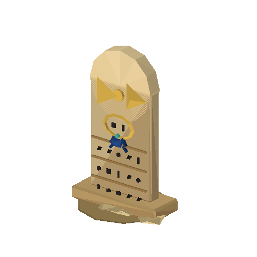 Low-poly Desert Signature 3D model: Hieroglyph Stela