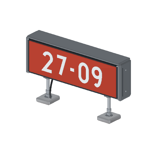 Low-poly Signage 3D model: Hold Short Sign