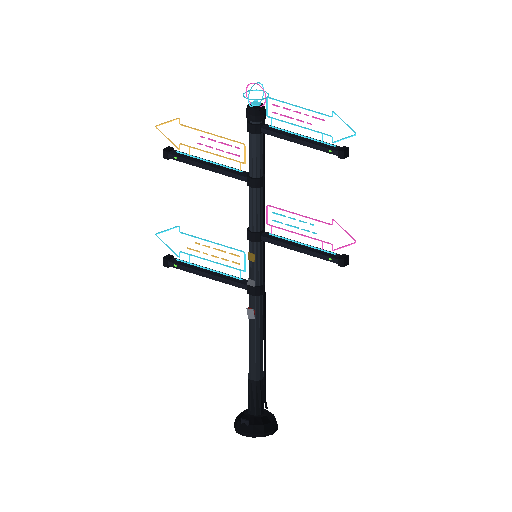 Low-poly Signage 3D model: Holo Signpost