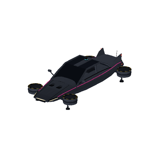 Low-poly Vehicles 3D model: Hover Car