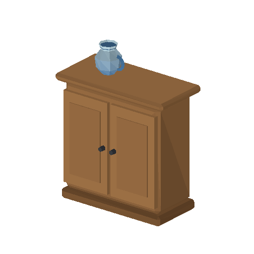 Low-poly Interiors 3D model: Int Cabinet 01