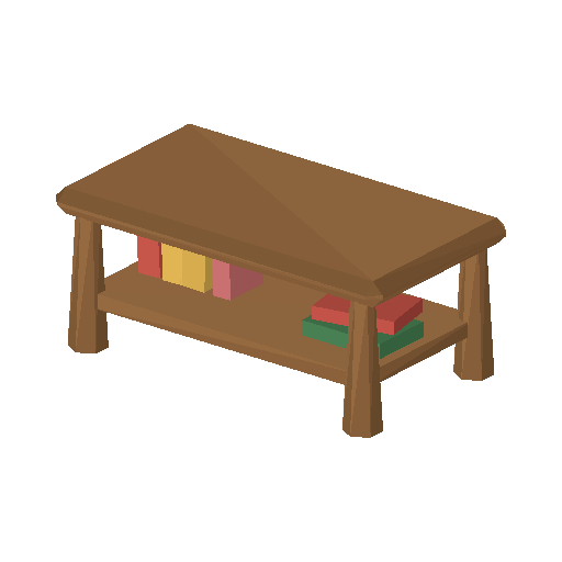Low-poly Interiors 3D model: Int Coffee Table 01