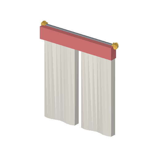 Low-poly Interiors 3D model: Int Curtains 01
