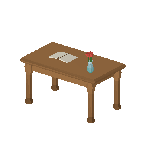 Low-poly Interiors 3D model: Int Dining Table 01