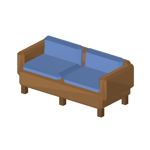 Low-poly Interiors 3D model: Int Sofa 01