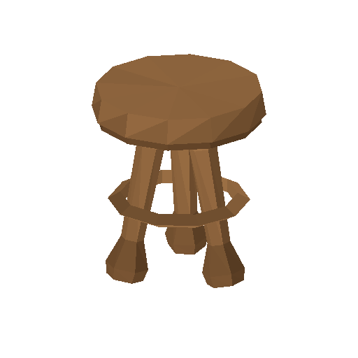 Low-poly Interiors 3D model: Int Stool 01