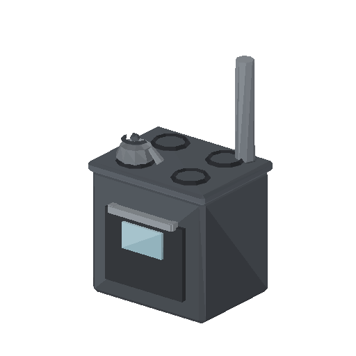 Low-poly Interiors 3D model: Int Stove Range 01