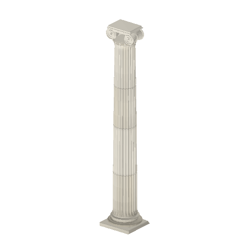 Low-poly Monuments 3D model: Ionic Column