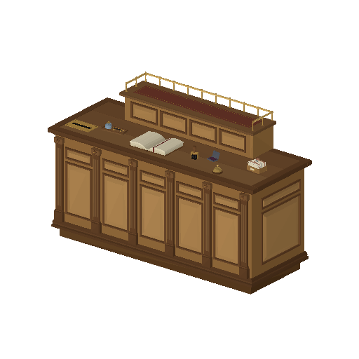Low-poly Interiors 3D model: Issue Desk