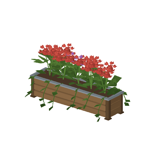 Low-poly Nature 3D model: Jardiniere Box 01