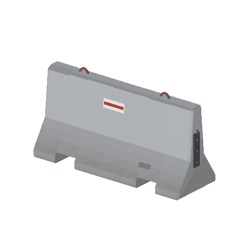 Low-poly Props 3D model: Jersey Barrier