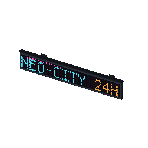 Low-poly Signage 3D model: Led Media Ticker