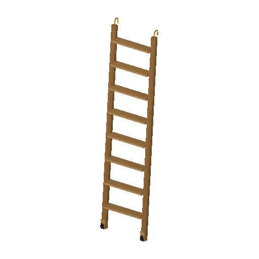 Low-poly Interiors 3D model: Library Ladder