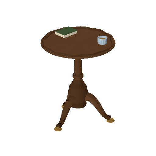 Low-poly Interiors 3D model: Library Side Table
