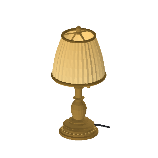 Low-poly Props 3D model: Library Table Lamp