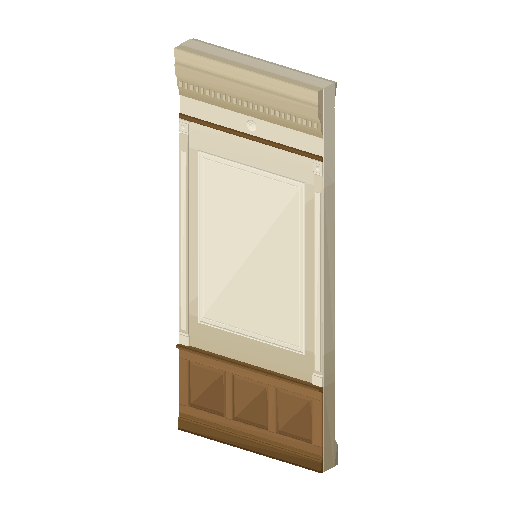 Low-poly Interiors 3D model: Library Wall Panel