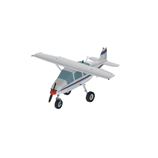 Low-poly Vehicles 3D model: Light Aircraft Cessna
