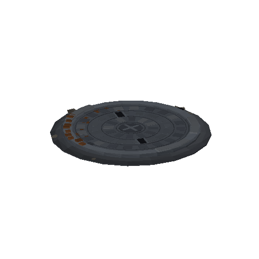 Low-poly Street Furniture 3D model: Manhole Cover 01