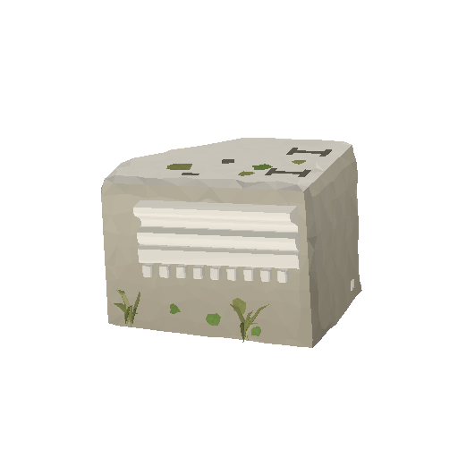 Low-poly Rocks 3D model: Marble Boulder