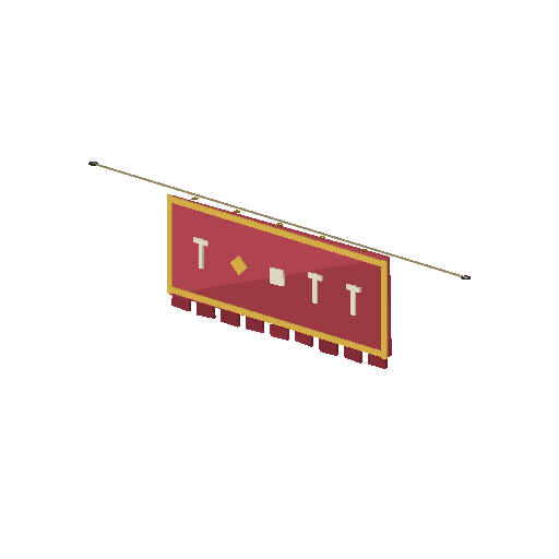 Low-poly Signage 3D model: Market Banner
