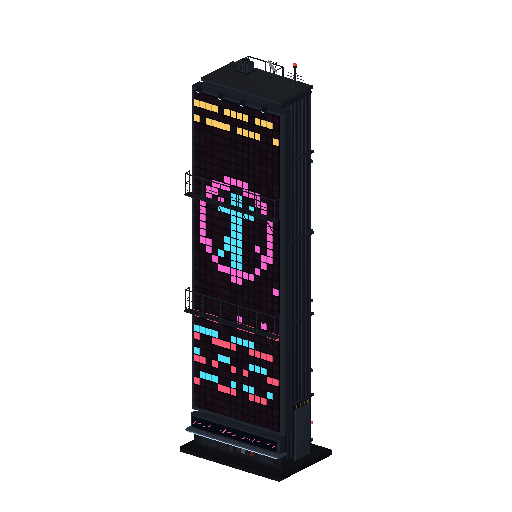 Low-poly High-Rise & Supertall 3D model: Media Billboard Spire
