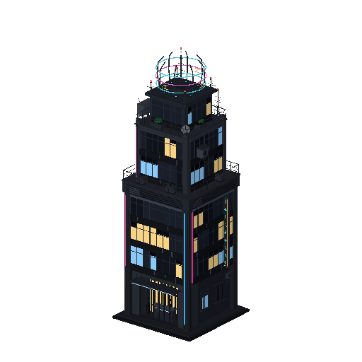 Low-poly High-Rise & Supertall 3D model: Megatower Arcology